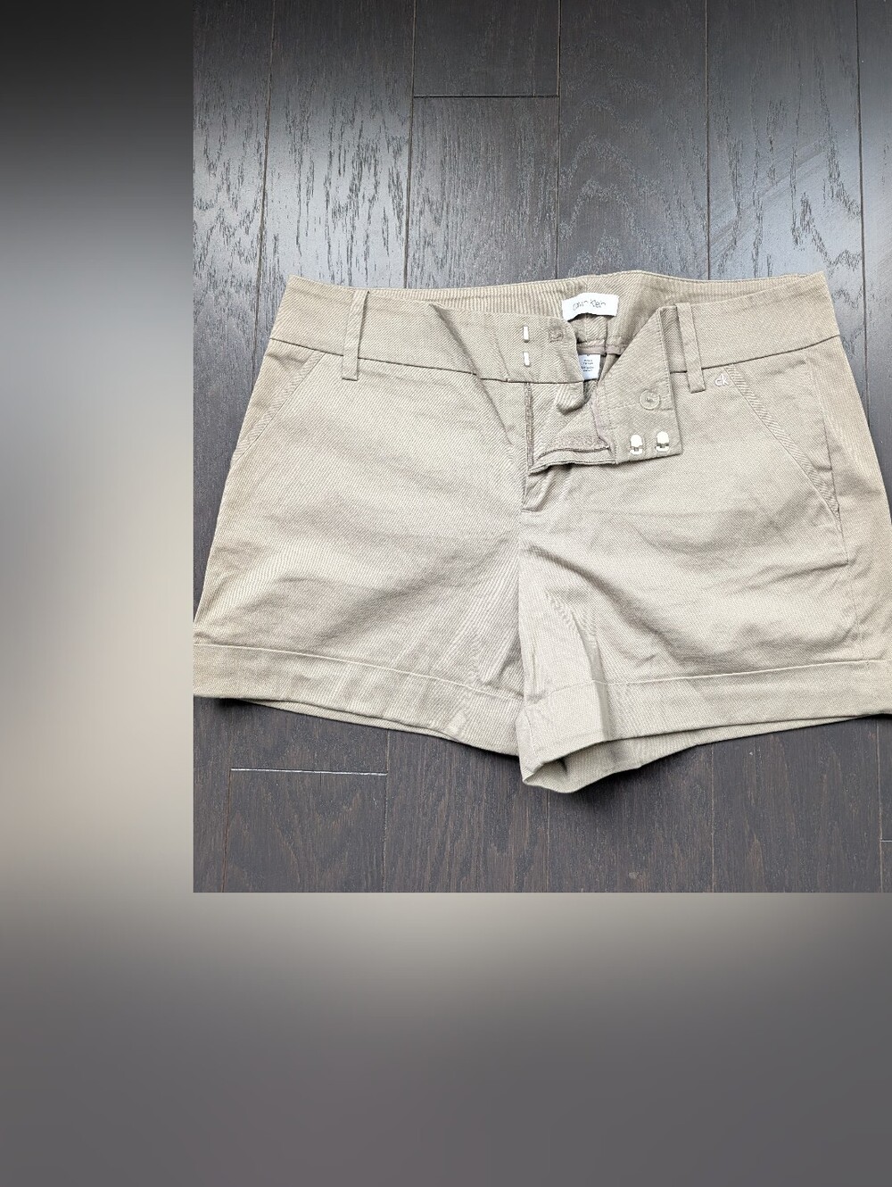 Calvin Klein Khaki Cotton Shorts - Women's Size 12